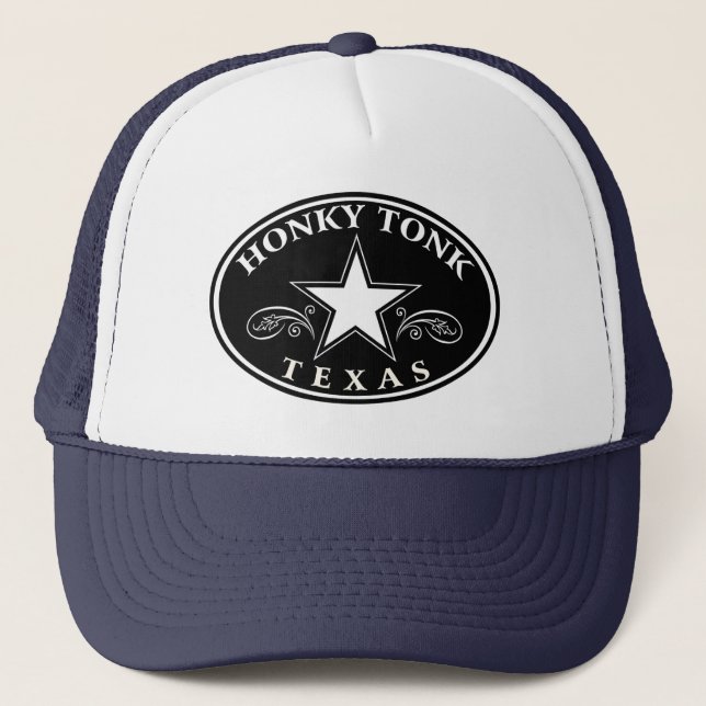 Honky Tonk Texas Country Star Trucker Hat (Front)