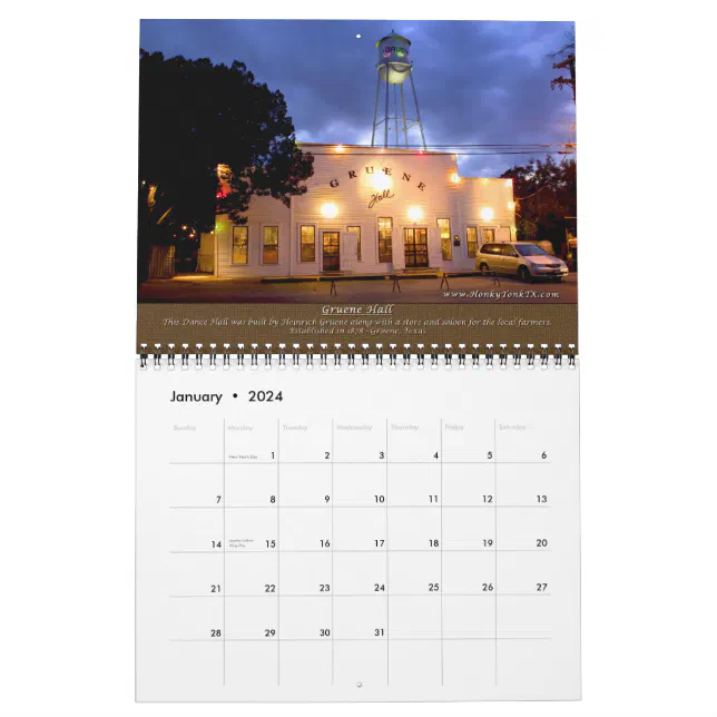 Honky Tonk Texas Dance Hall Calendar Zazzle