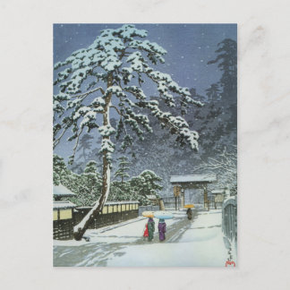 Honmonji Temple in Snow - Kawase Hasui 川瀬 巴水 Postcard