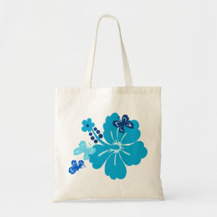 Honolua Butterfly and Hawaiian Hibiscus Beach Bags