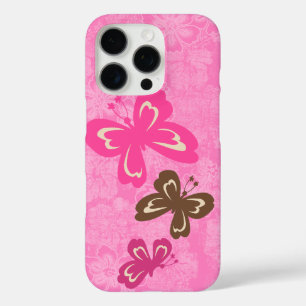 Honolua Butterfly and Hawaiian Hibiscus Pink iPhone 16 Pro Case