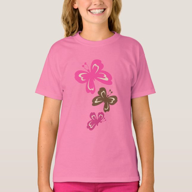 Honolua Butterfly Cartoon Kids Design T-Shirt (Front)