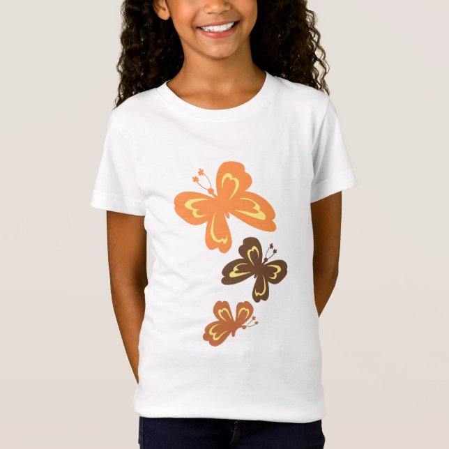 Honolua Butterfly Cartoon Kids Design T-Shirt (Front)