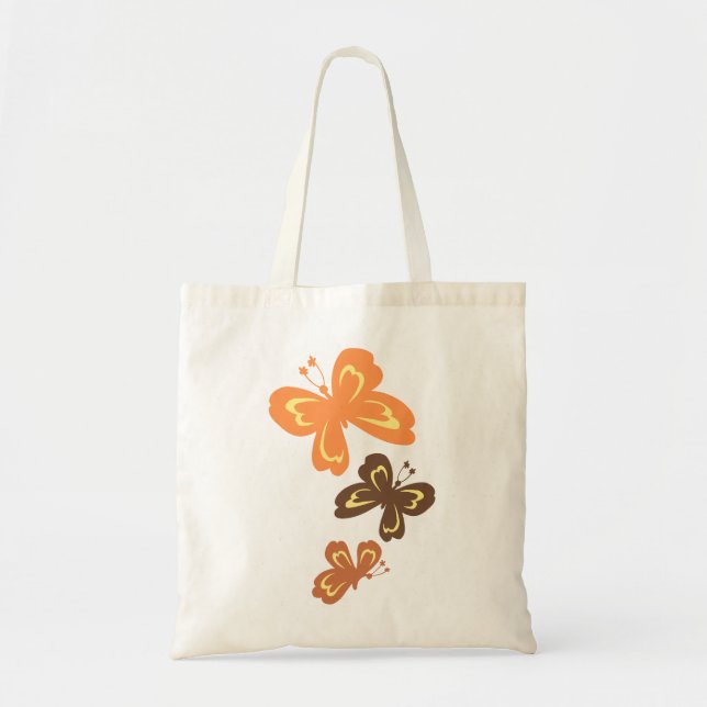 Honolua Butterfly Cartoon Tote Bags (Front)