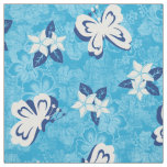 Honolua Plumeria Butterfly and Hawaiian Hibiscus Fabric