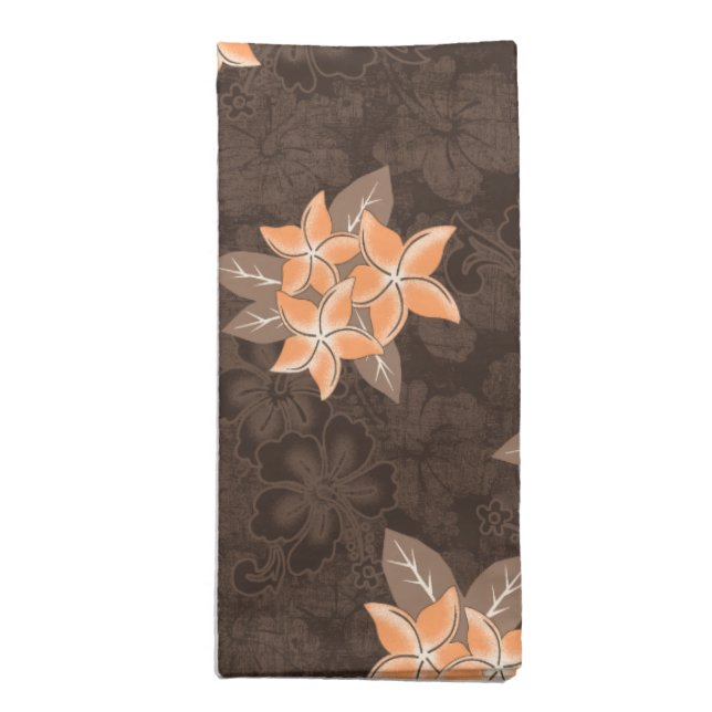 Honolua Plumeria Hawaiian Tropical Print Napkin (Folded)