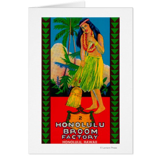 Honolulu Broom Handle LabelHonolulu, HI Cards (Front)