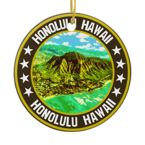 Honolulu                                           ceramic ornament