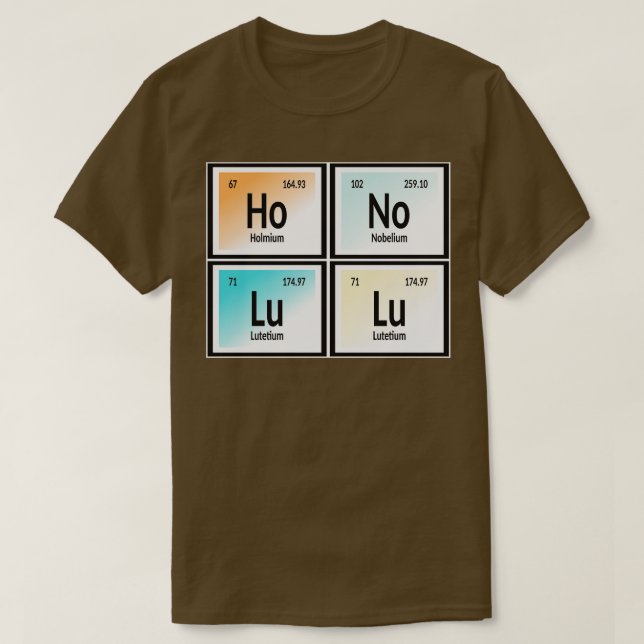 Honolulu City Periodic Table 1 T-Shirt (Design Front)