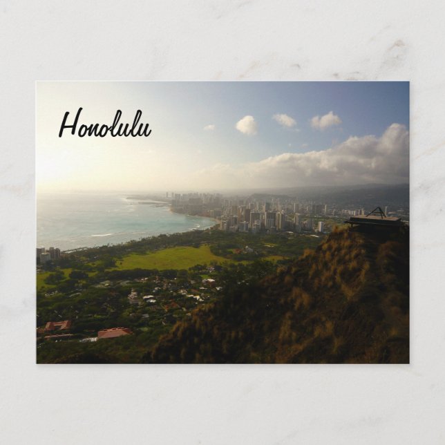 Honolulu from Le'ahi Postcard (Front)