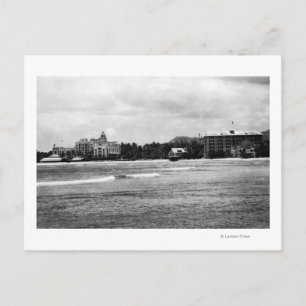 Honolulu, HA - View of Moana & Royal Hawaiian Postcard