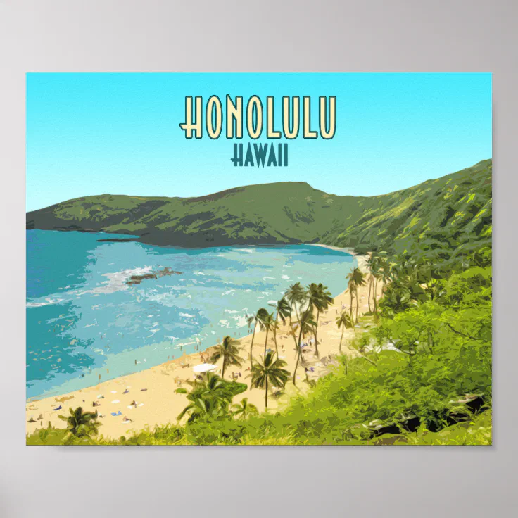 Vintage Hawaii Hawaiian HI Postcard Hanauma Bay Honolulu 