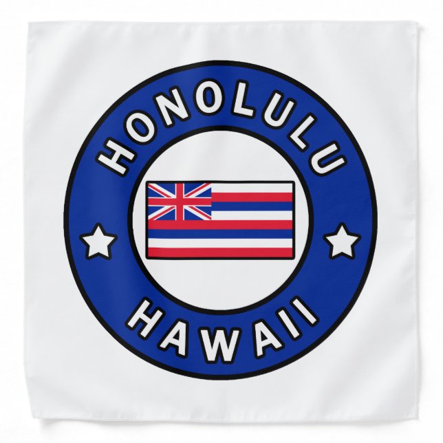 Honolulu Hawaii Bandana (Front)