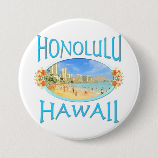 Hawaii Buttons & Pins No Minimum Quantity Zazzle