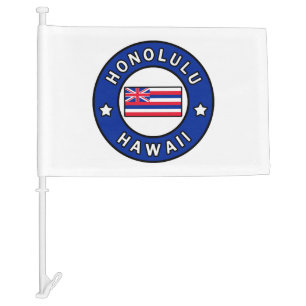 Honolulu Hawaii Car Flag