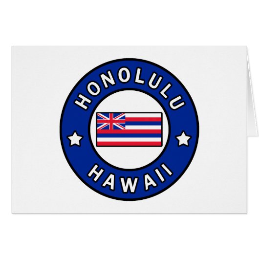 Honolulu Hawaii Cards (Front Horizontal)