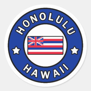 Honolulu Hawaii Classic Round Sticker