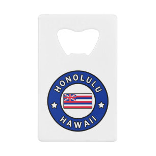 Honolulu Hawaii Credit Card Bottle Opener