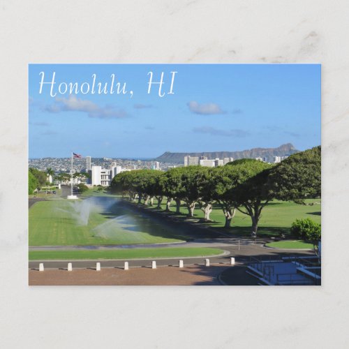 Honolulu Hawaii Diamond Head Punchbowl Crater Postcard