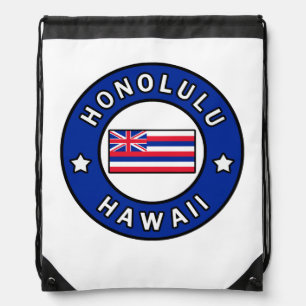 Honolulu Hawaii Drawstring Bag