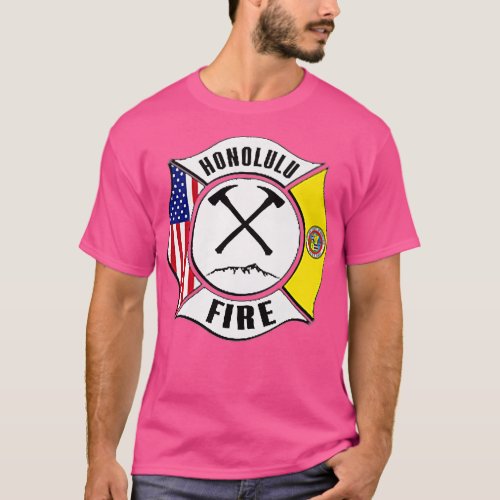 Honolulu Hawaii Fire Department Firefighters Rescu T_Shirt