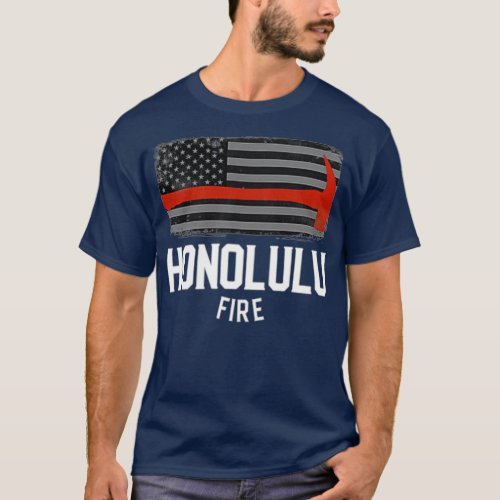Honolulu Hawaii Fire Department Firefighters T_Shirt