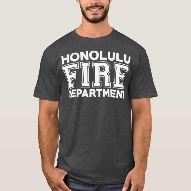 Honolulu Hawaii Fire Department Firefighters T-Shirt (Front)