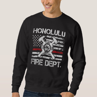 Honolulu Hawaii Fire Department Thin Red Line Fire Sweatshirt