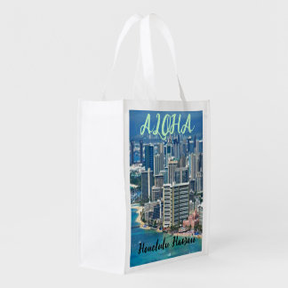 Honolulu Hawaii Grocery Bag