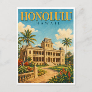 Honolulu Hawaii Iolani Palace GeoSaga Postcard