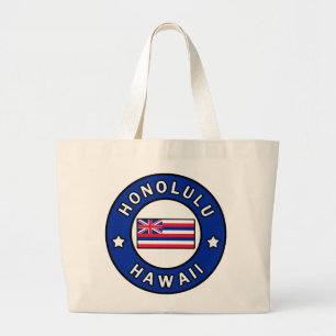 Honolulu Hawaii Large Tote Bag