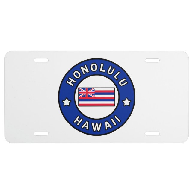 Honolulu Hawaii License Plate (Front)