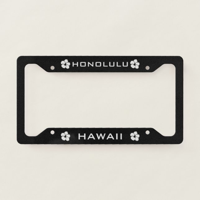 Honolulu Hawaii  License Plate Frame (Front)