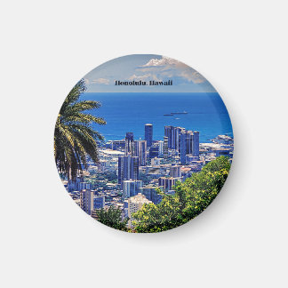 Honolulu, Hawaii picturesque cityscape Magnet