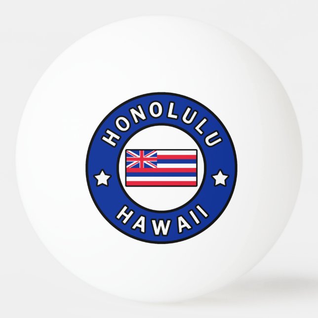 Honolulu Hawaii Ping-Pong Ball (Front)