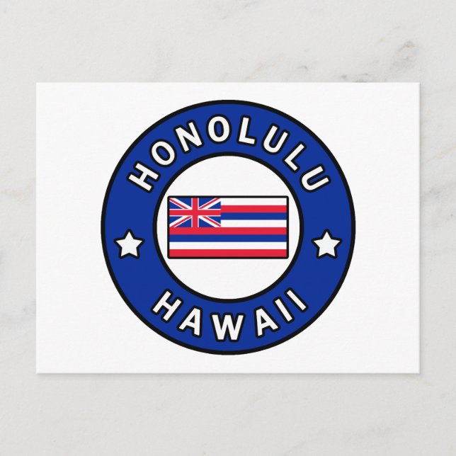Honolulu Hawaii Postcard (Front)