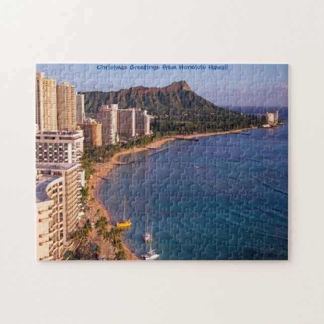 Honolulu Hawaii Seascape. Jigsaw Puzzle (Horizontal)