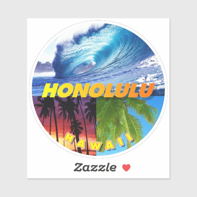 Honolulu Hawaii Sticker (Sheet)