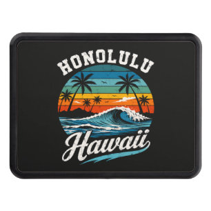 Honolulu Hawaii Surf Sunset Hitch Cover