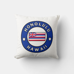 Honolulu Hawaii Throw Pillow