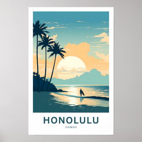 Honolulu Hawaii Travel Print