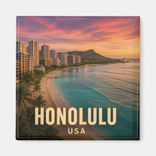 Honolulu Hawaii USA Waikiki Island Travel 🌺 Magnet
