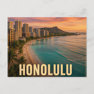 Honolulu Hawaii USA Waikiki Island Travel 🌺 Postcard