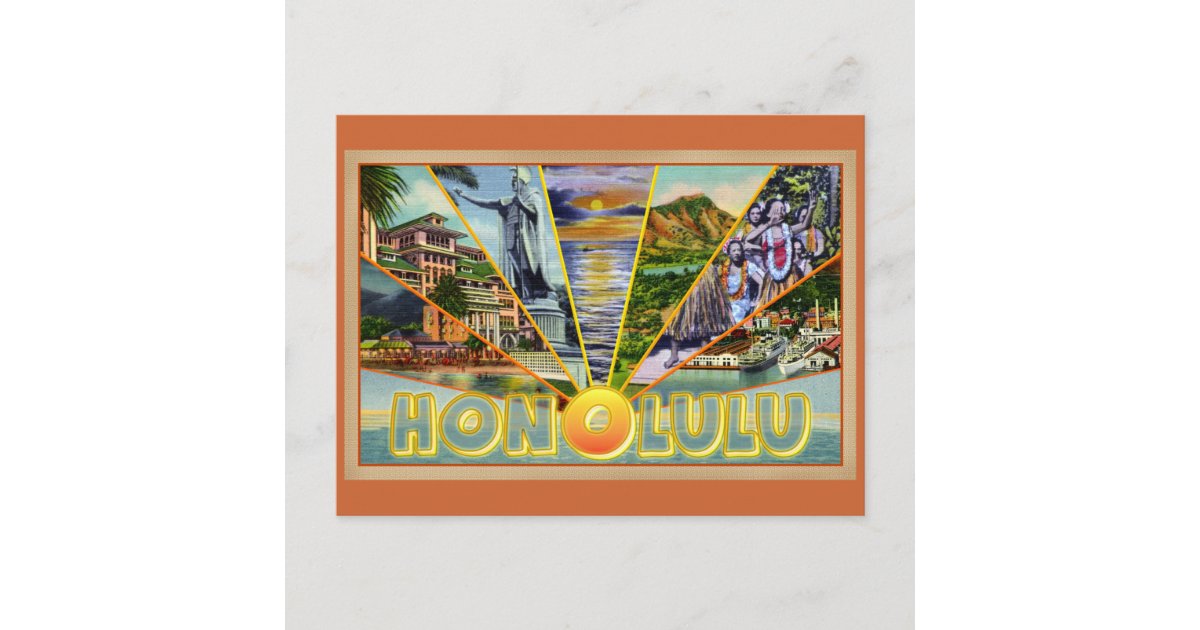 Vintage Art Hawaii Postcards - Waikiki 