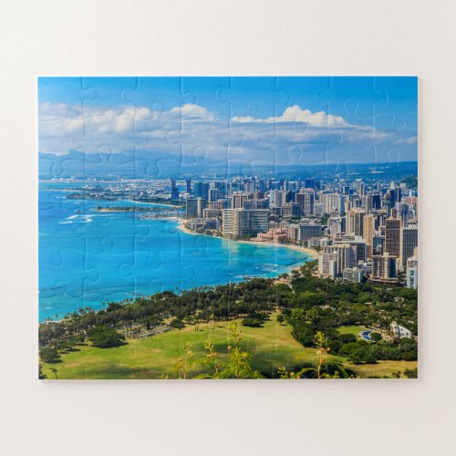 Honolulu Hawaii Waikiki Beach Jigsaw Puzzle
