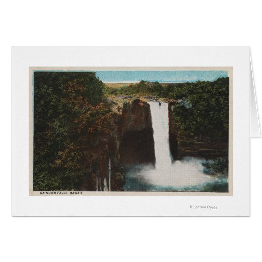 Honolulu, HI - View of Rainbow Falls Cards (Front Horizontal)