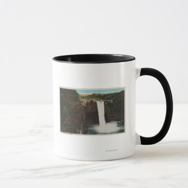 Honolulu, HI - View of Rainbow Falls Mug (Right)