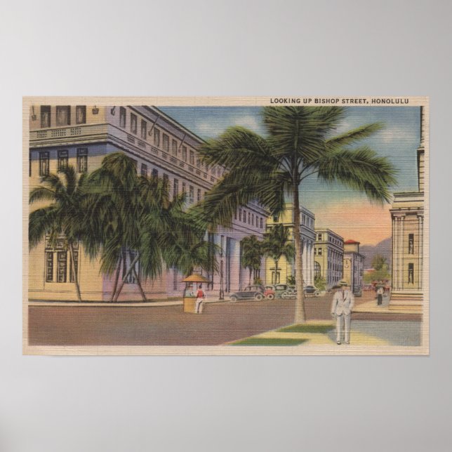 Honolulu, HIView of Bishop St.Honolulu, HI Poster (Front)