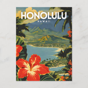 Honolulu Nostalgic Postcard