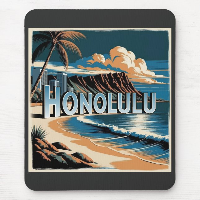 Honolulu O’aho Hawaii Mouse Pad (Front)